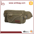 Moda de alta qualidade ao ar livre Multi-Pocket Canvas Waist Bag